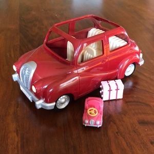 Calico Critter Car w/ matching push-car and picnic